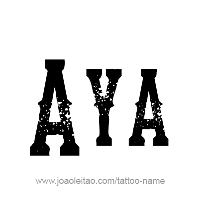 Tattoo Design Name Aya 