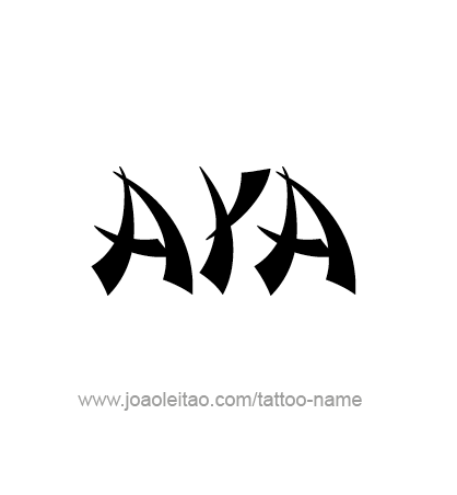 Tattoo Design Name Aya 