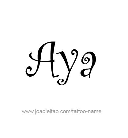 Tattoo Design Name Aya 