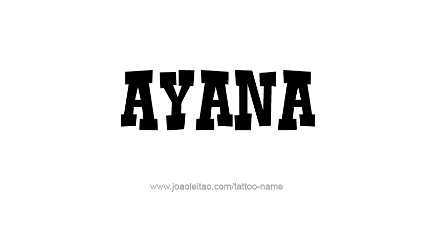 Tattoo Design Name Ayana 