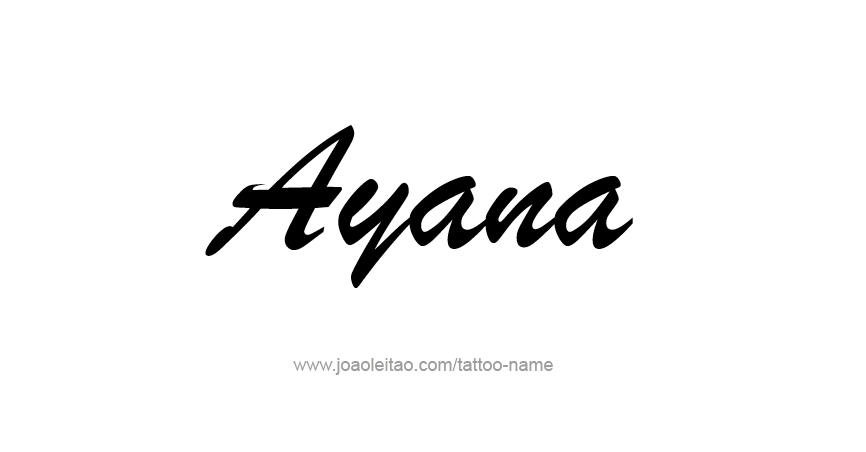 Tattoo Design Name Ayana 