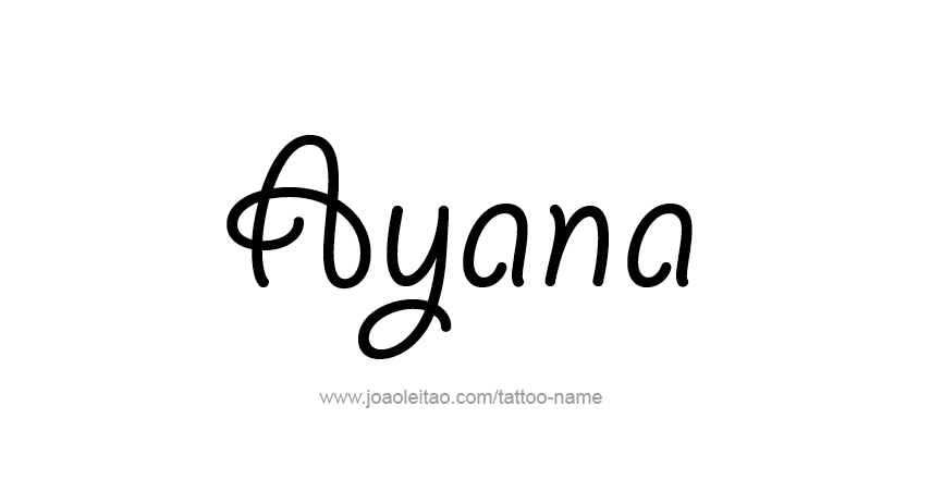 Tattoo Design Name Ayana 