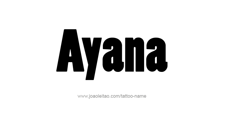 Tattoo Design Name Ayana 