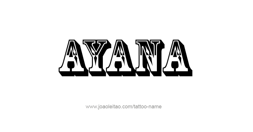 Tattoo Design Name Ayana 