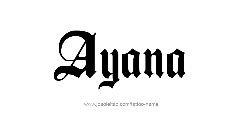 Tattoo Design Name Ayana 