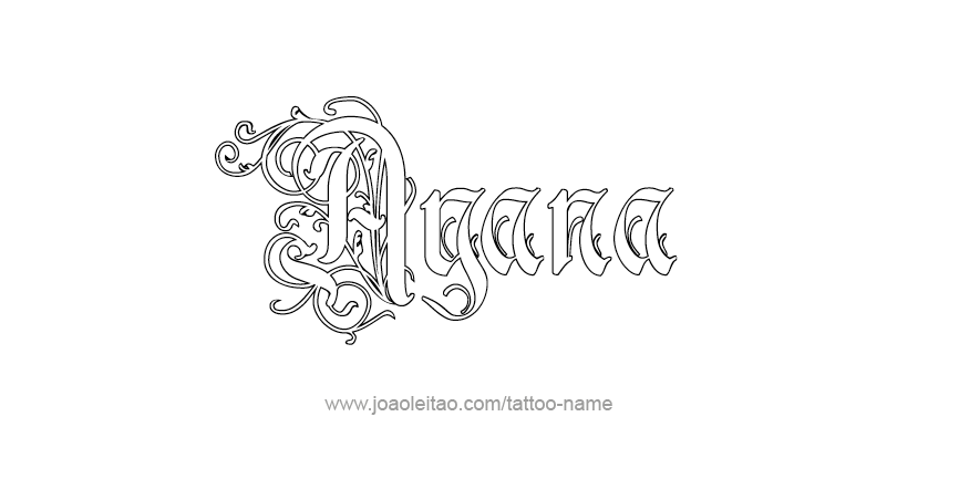 Tattoo Design Name Ayana 