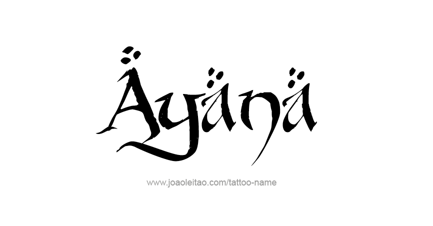 Tattoo Design Name Ayana 