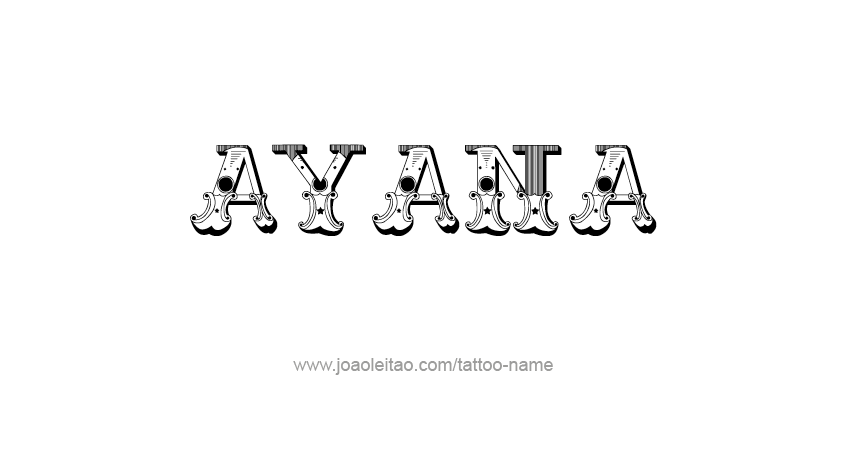 Tattoo Design Name Ayana 