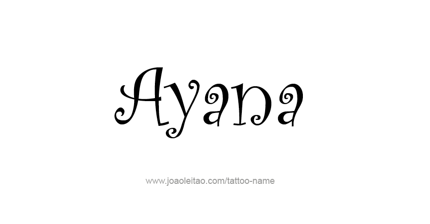 Tattoo Design Name Ayana 