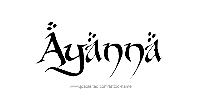 Tattoo Design Name Ayanna 