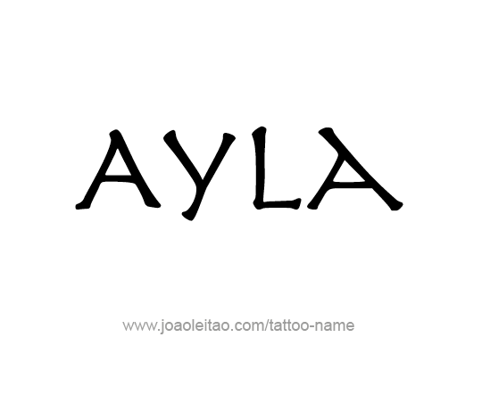 Tattoo Design Name Ayla 