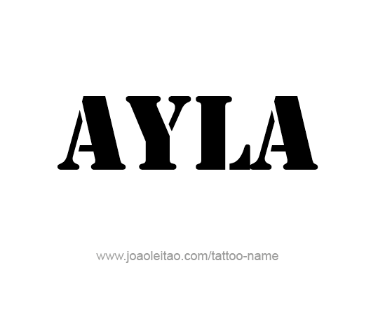 Tattoo Design Name Ayla 