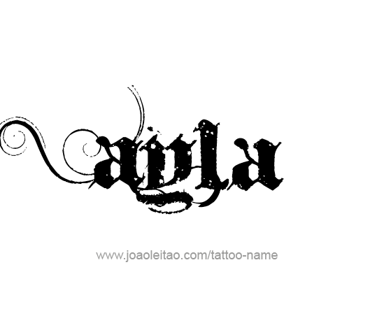 Tattoo Design Name Ayla 