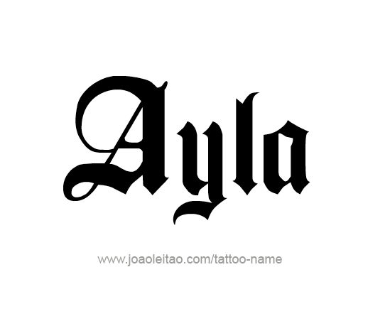 Tattoo Design Name Ayla 