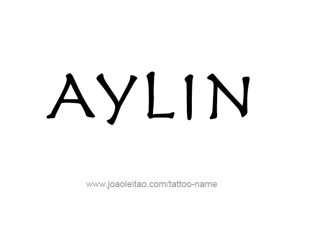 Tattoo Design Name Aylin 