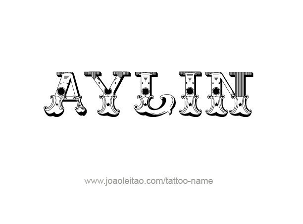 Tattoo Design Name Aylin 