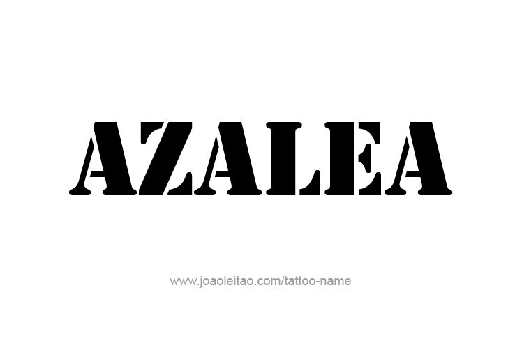 Tattoo Design Name Azalea 