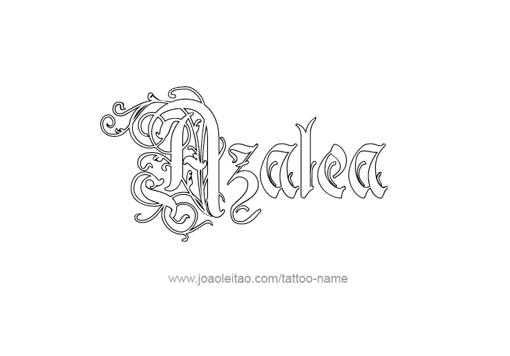 Tattoo Design Name Azalea 