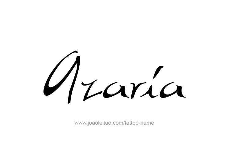 Tattoo Design Name Azaria 