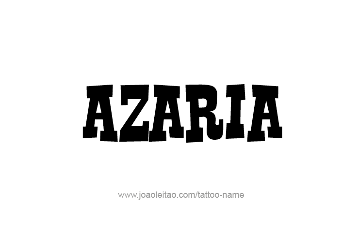 Tattoo Design Name Azaria 