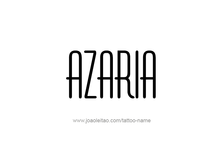 Tattoo Design Name Azaria 