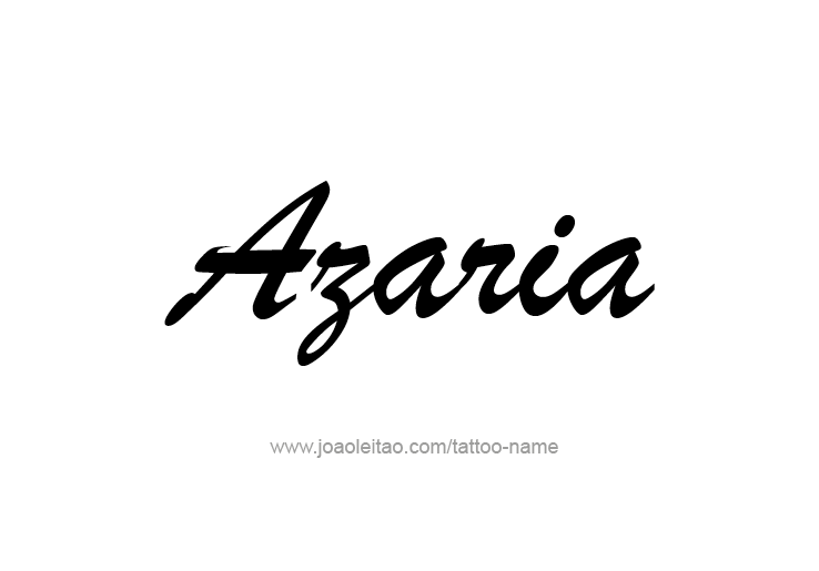 Tattoo Design Name Azaria 