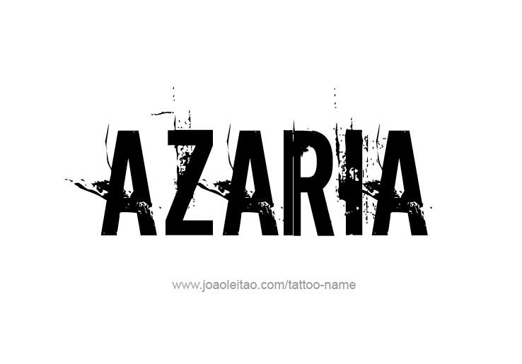 Tattoo Design Name Azaria 