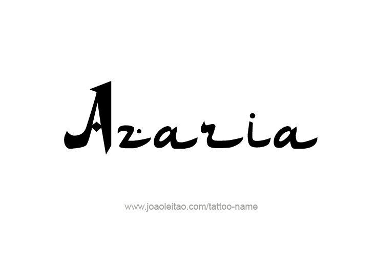 Tattoo Design Name Azaria 