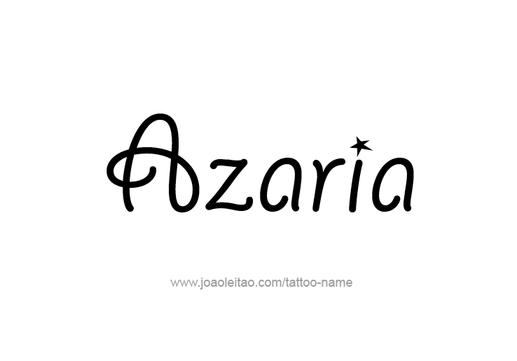 Tattoo Design Name Azaria 