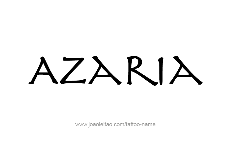 Tattoo Design Name Azaria 