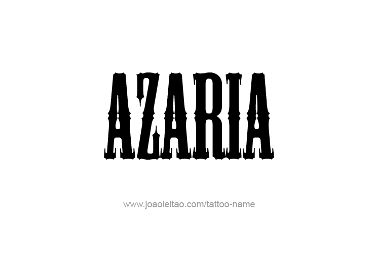 Tattoo Design Name Azaria 