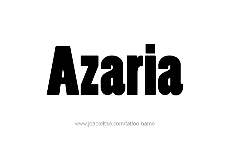 Tattoo Design Name Azaria 