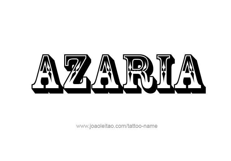 Tattoo Design Name Azaria 