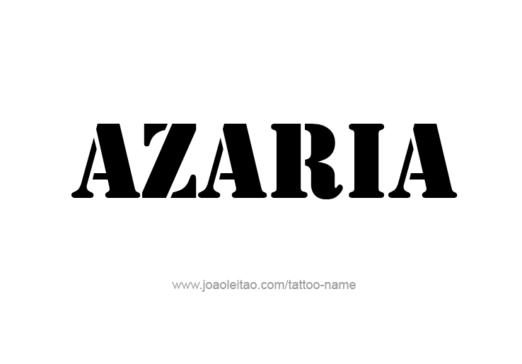 Tattoo Design Name Azaria 