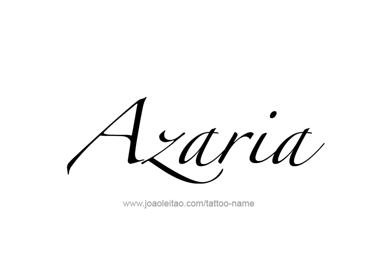 Tattoo Design Name Azaria 