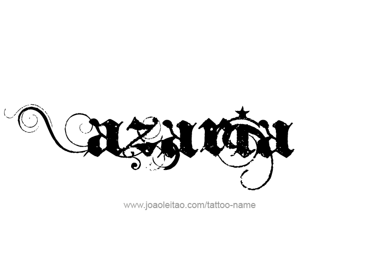 Tattoo Design Name Azaria 