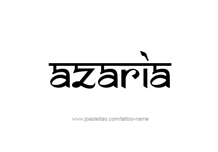 Tattoo Design Name Azaria 