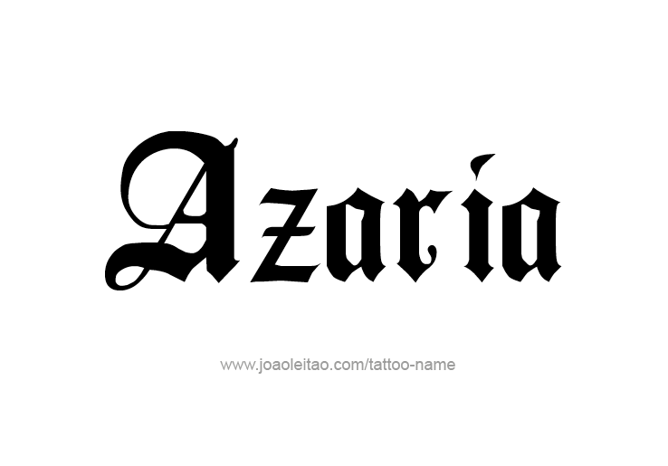 Tattoo Design Name Azaria 