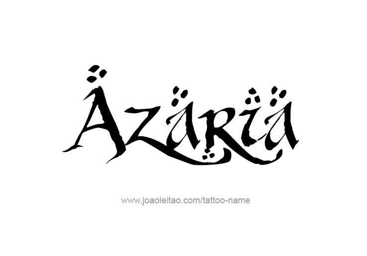 Tattoo Design Name Azaria 