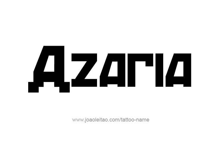 Tattoo Design Name Azaria 