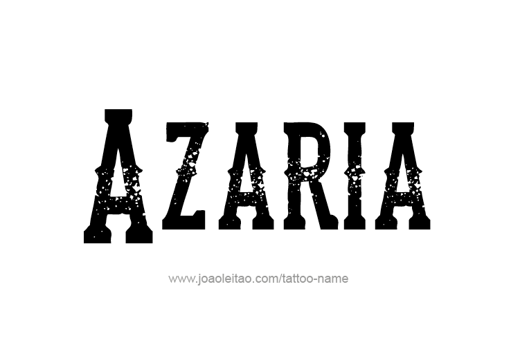 Tattoo Design Name Azaria 