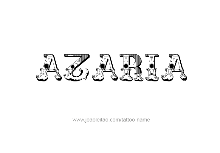 Tattoo Design Name Azaria 