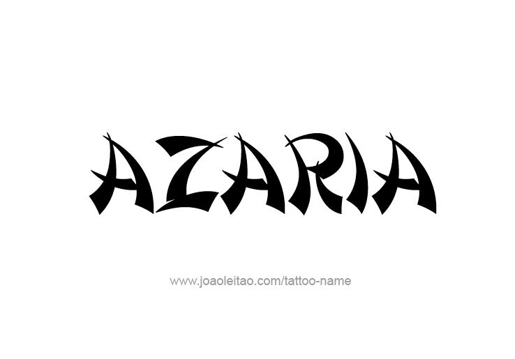 Tattoo Design Name Azaria 