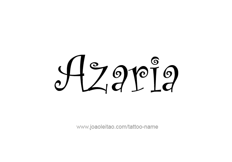 Tattoo Design Name Azaria 