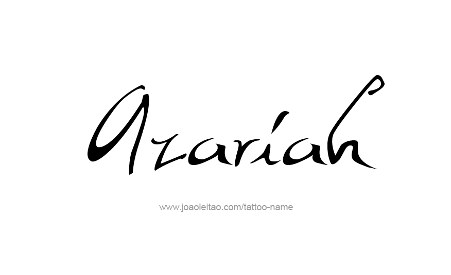 Tattoo Design Name Azariah 