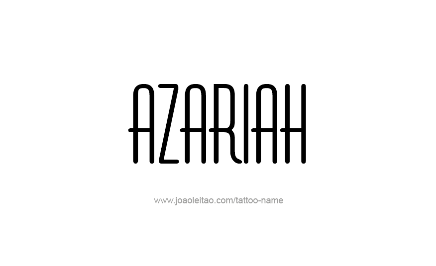 Tattoo Design Name Azariah 