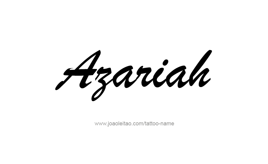 Tattoo Design Name Azariah 