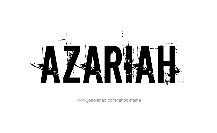 Tattoo Design Name Azariah 