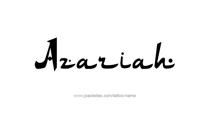 Tattoo Design Name Azariah 