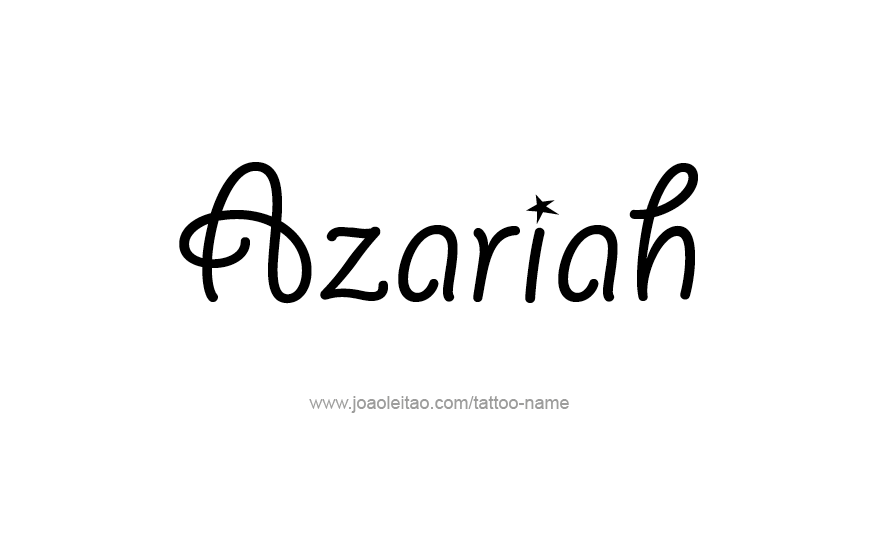 Tattoo Design Name Azariah 